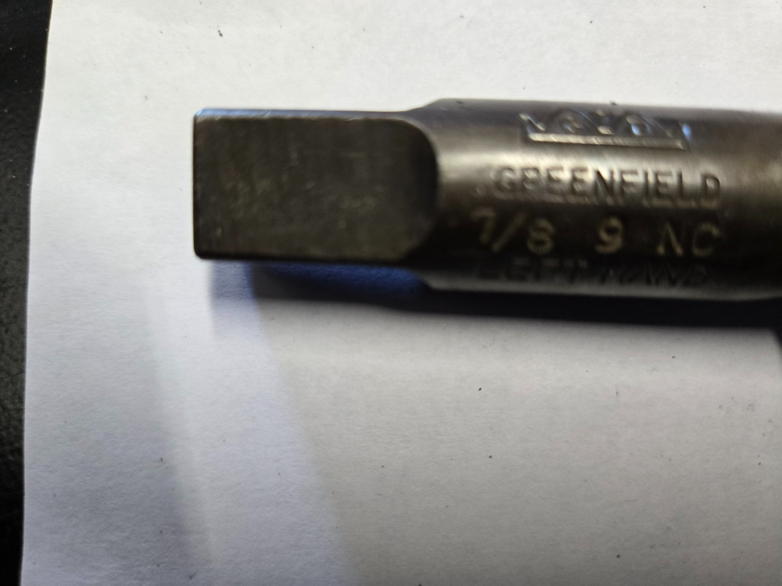 Made in USA Tap Tool 7/8″ – 9 Greenfield LEFT NC Made in USA!
