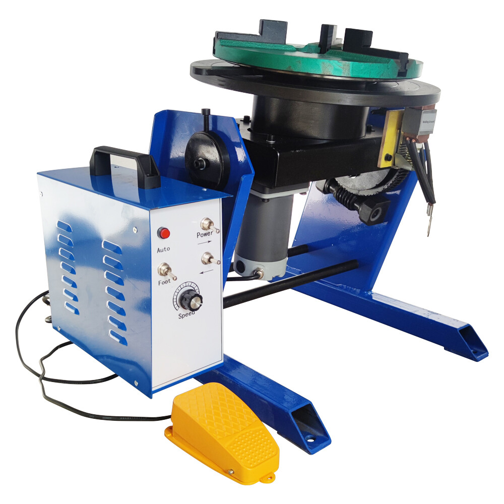 100Kg High Precision Manually Flip Welding Positioner Turntable with 300mm Chuck