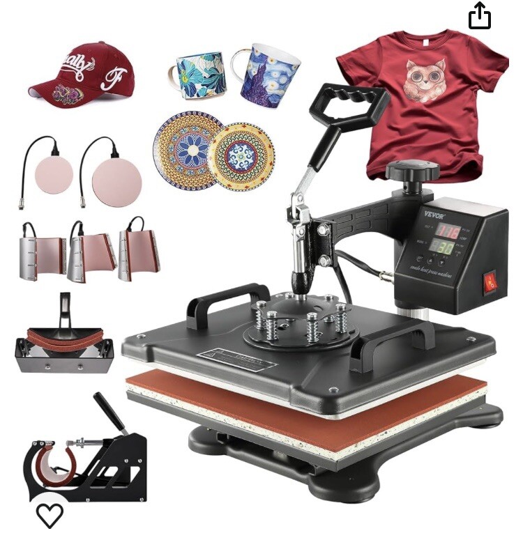 Carejoy 8-in-1 Digital Transfer Sublimation Heat Press Machine
