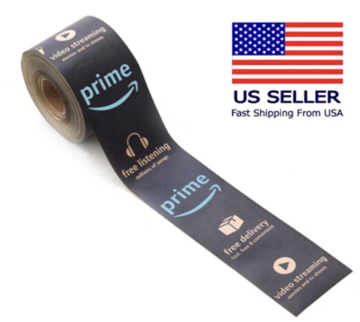 4 ROLLS! 3 Inch X 164 Ft Kraft Tape Amazon Prime Self Adhesive Ships From USA