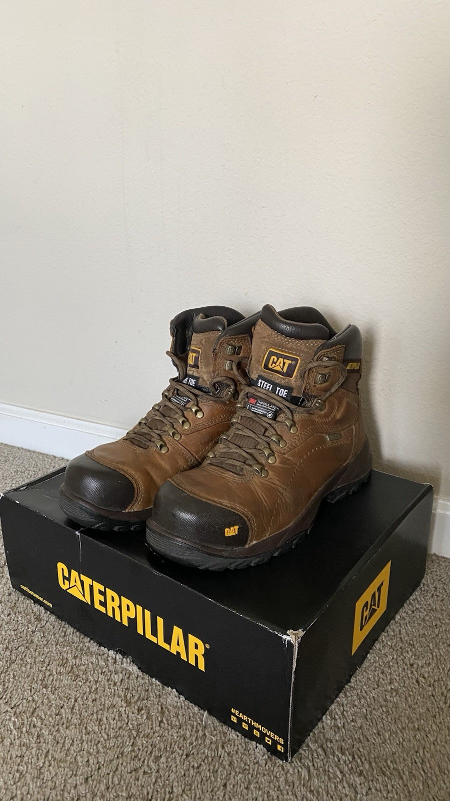 Caterpillar Steel Toe EH Work Boots Men’s 10 Medium (D/M) P89940