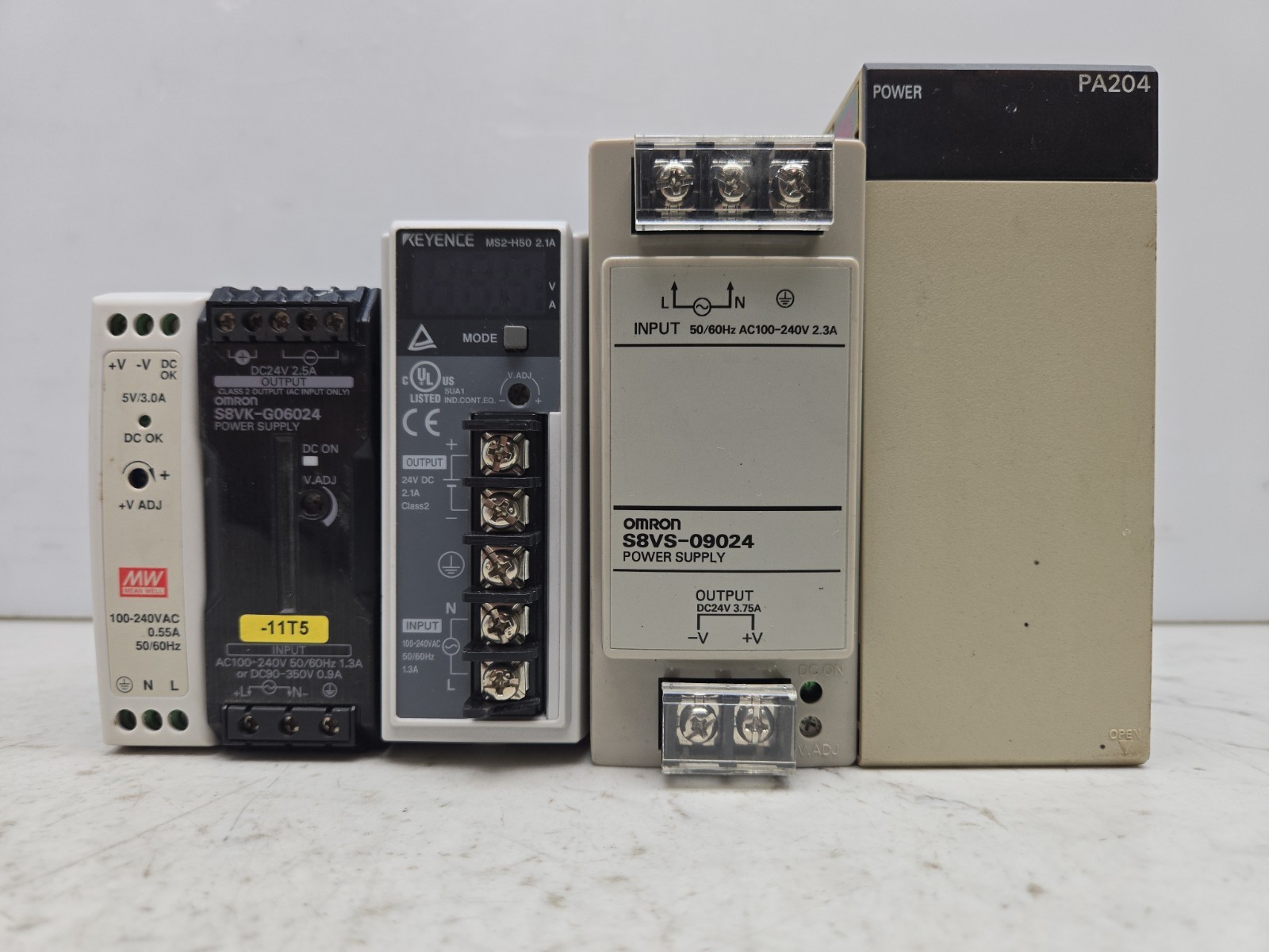 Mixed Lot of 6 Switching Power Supplies Keyence Omron Mean Well See Pictures