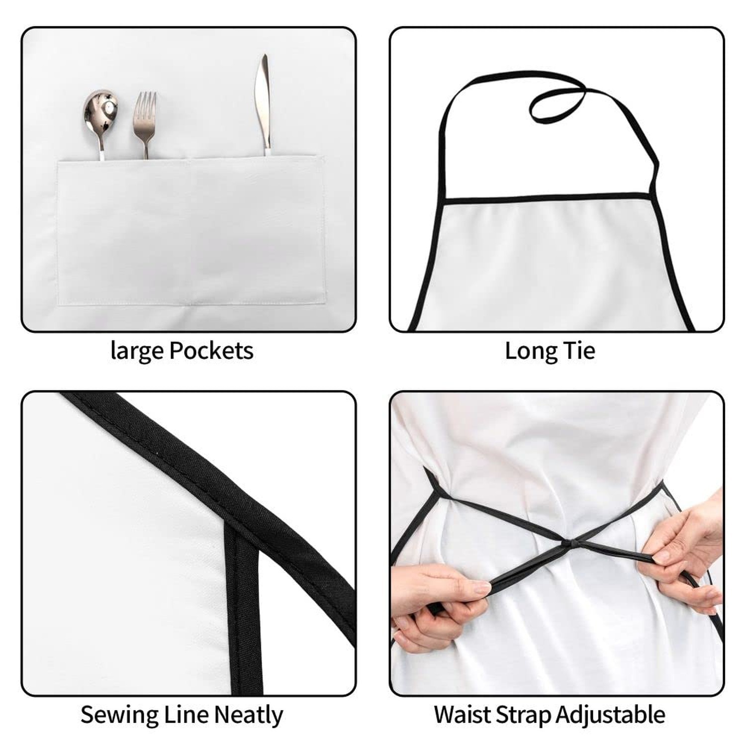 Kitchen Chef Apron With Pockets For Cooking Grilling Bbq Painting Women Men A…