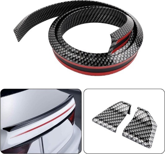 4.9Ft Rear Spoiler – 3D Glossy Roof Spoiler Trunk Material Type: Carbon Fiber