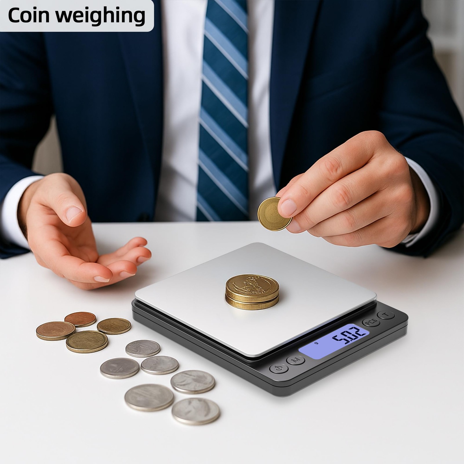 Digital Jewelry Scale – 500g x 0.01g Precision Gold Scale for Jewelers & Coll…