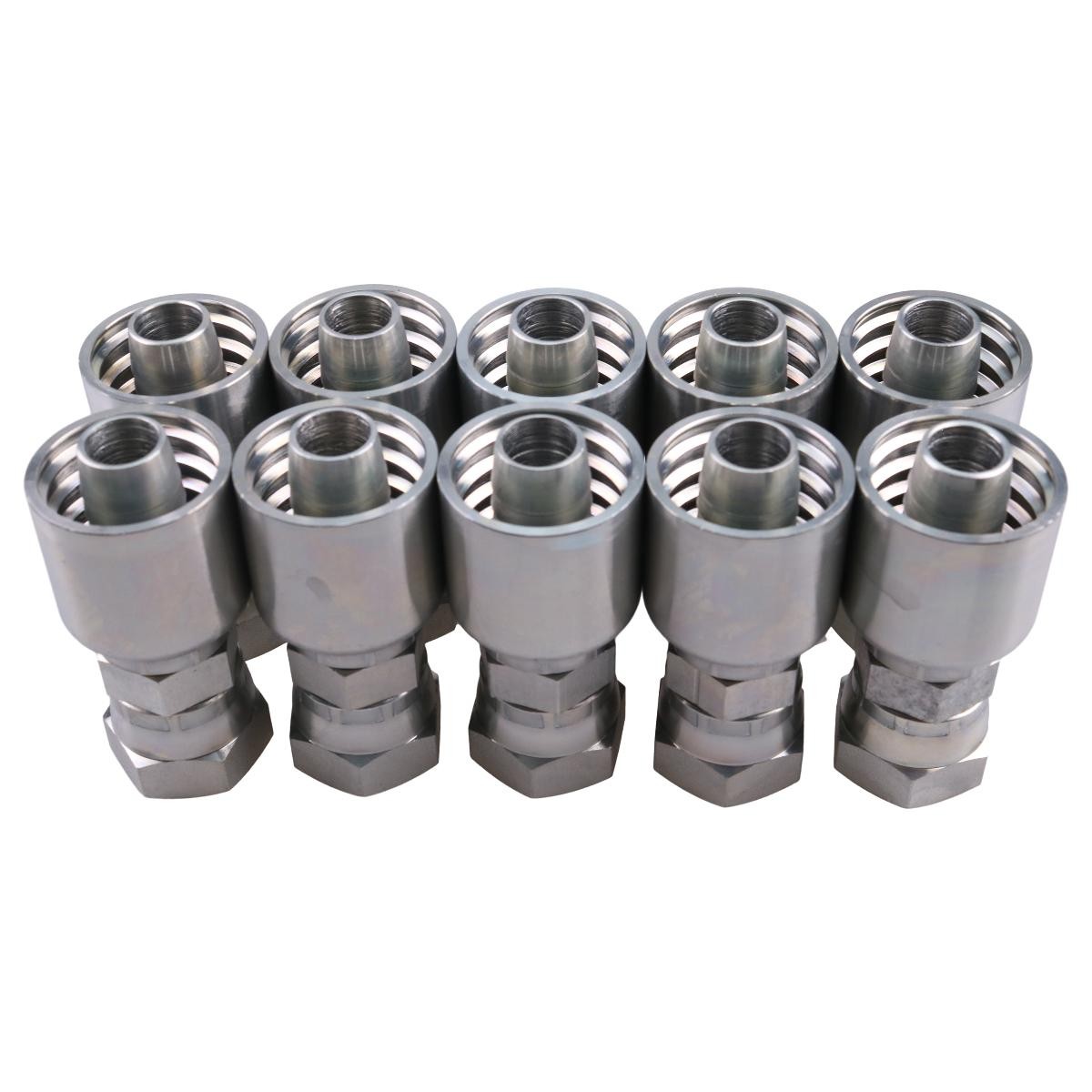 10PK Hydraulic Hose Fitting 10643-12-12 with 3/4″ Female JIC Swivel for Parker