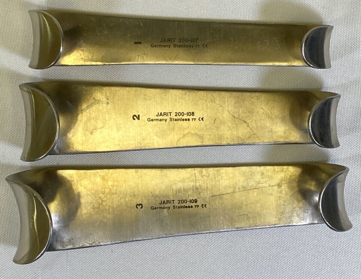 Set of 3 Jarit Integra 200-107/8/9 Roux Double Ended Retractors