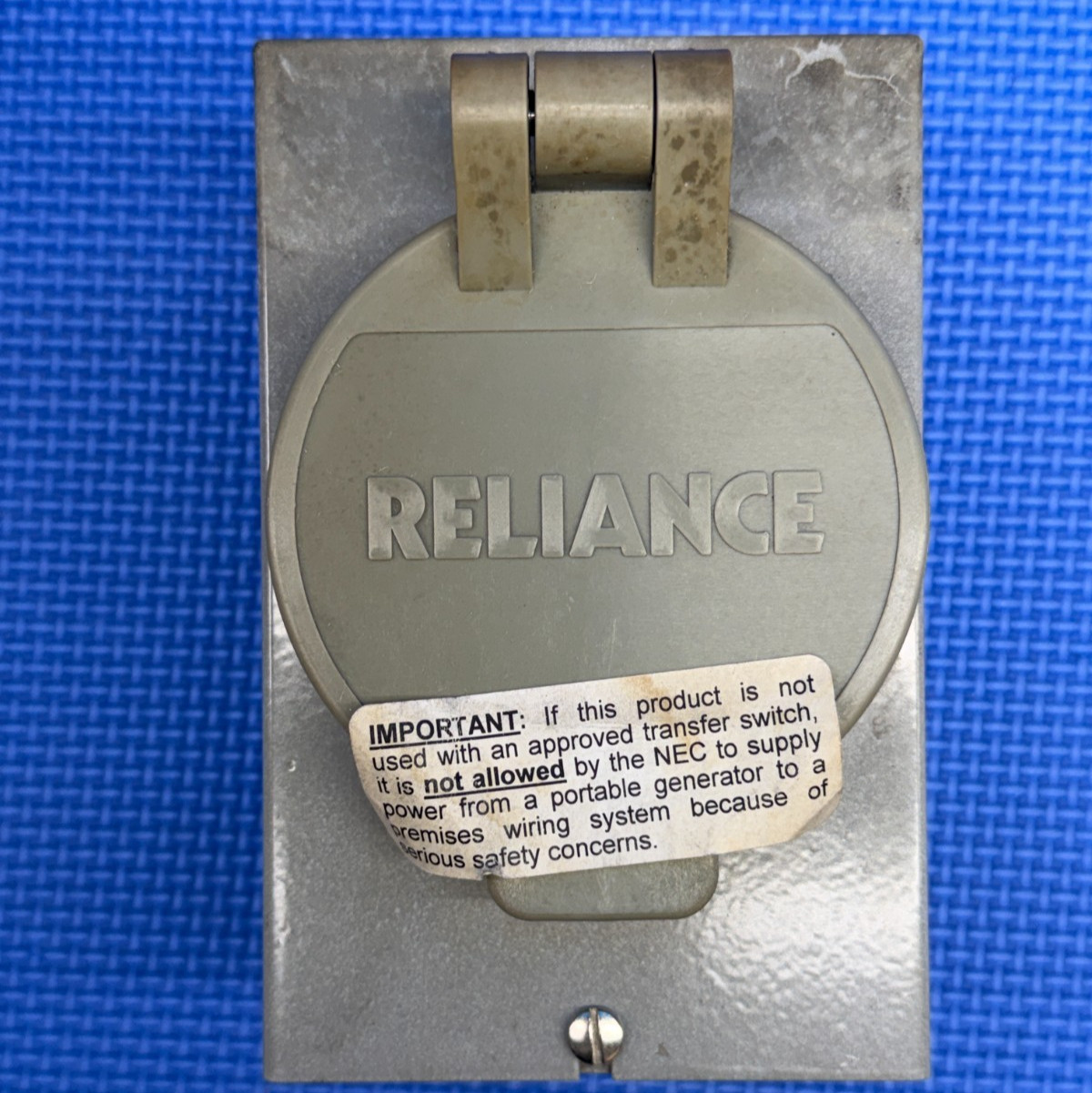 Reliance Controls PB30 Replacement 30-AMP Power Inlet Box L14-30C Locking Plug