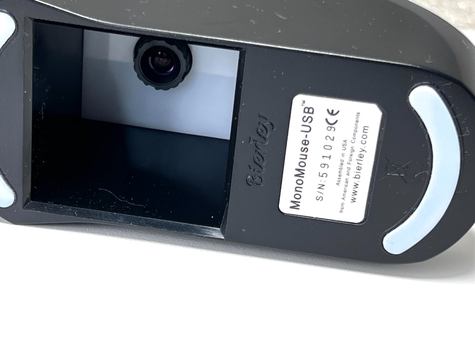 Bierley Black and White Mono Mouse USB Magnifier 24X
