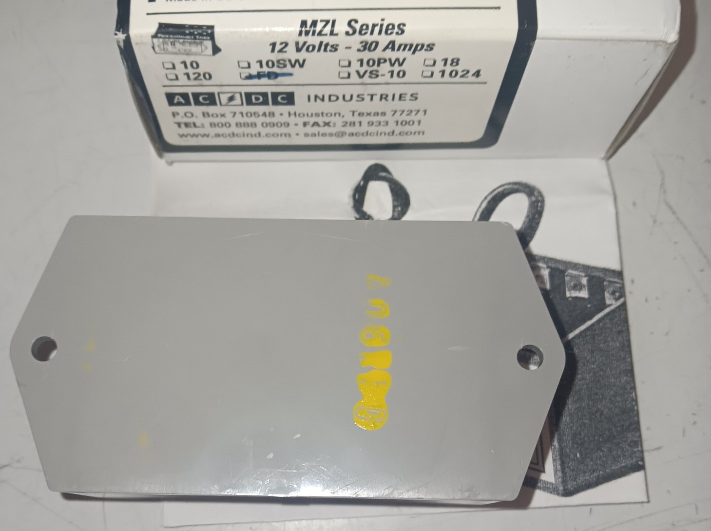 AC/DC Industries MZL-FD Ignition Sensing Delay Timer 12 Volts 30 Amps
