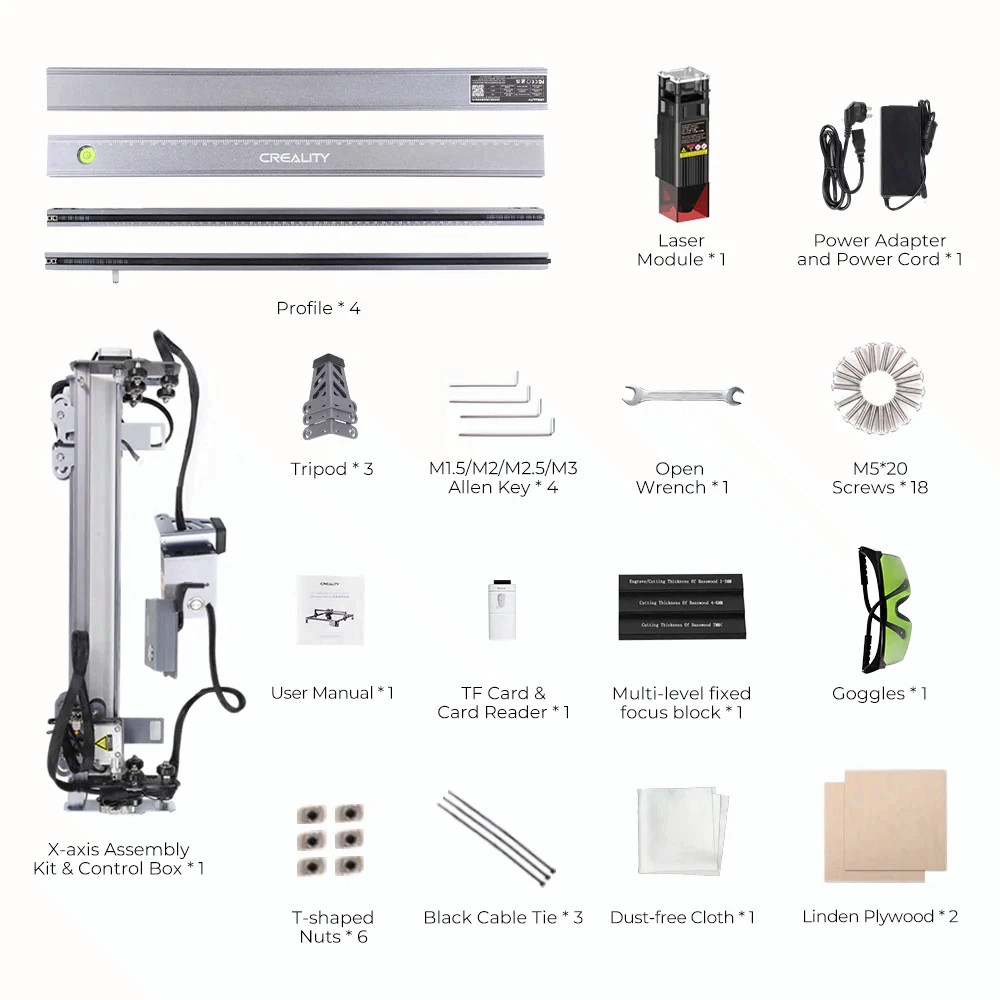 Creality Falcon 10W CR Laser Engraver Cutter 400x415mm with Free Test Kit NEW