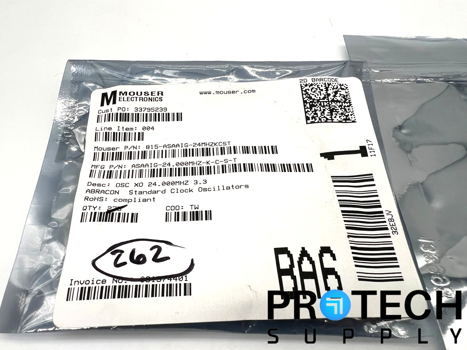 (262/Pk) ABRACON ASAAIG-24.000MHZ-K-C-S-T Standard Clock Oscillators w/ WARRANTY