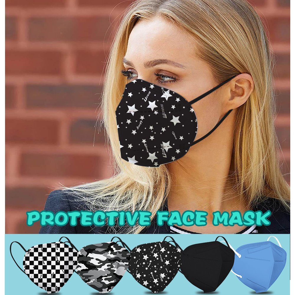 50/100 PCS KN95 Face Masks Protective 5-Layer Disposable Respirator US Seller