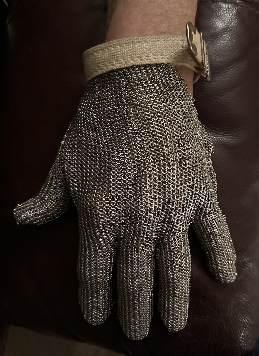 Vintage Stainless Steel Whiting & Davis Safety Cut Proof Glove – Pair Of Gloves