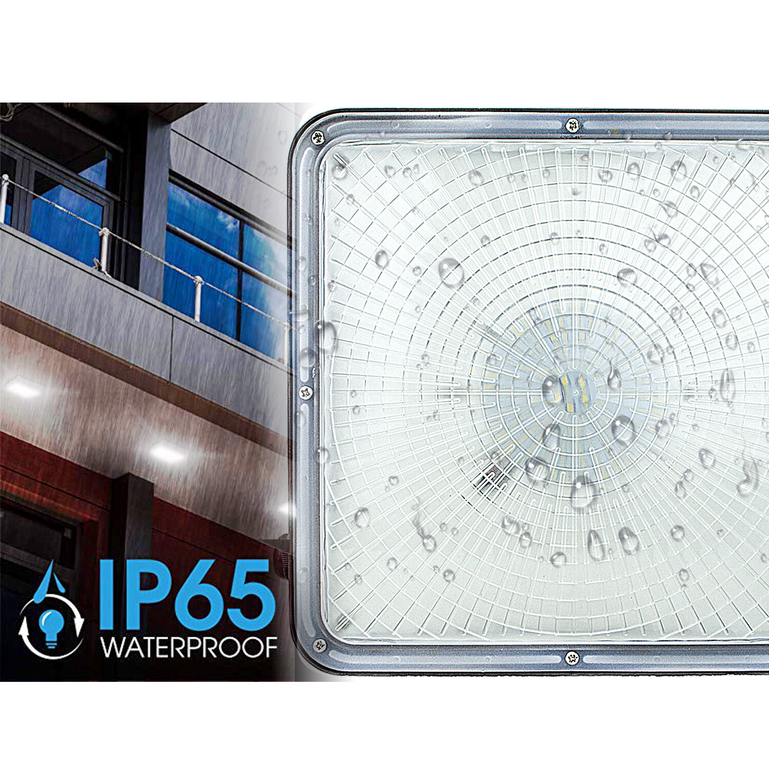 2-Pack LED Canopy Light Commercial Light for Home, Gas Station, Warehouse (70W)