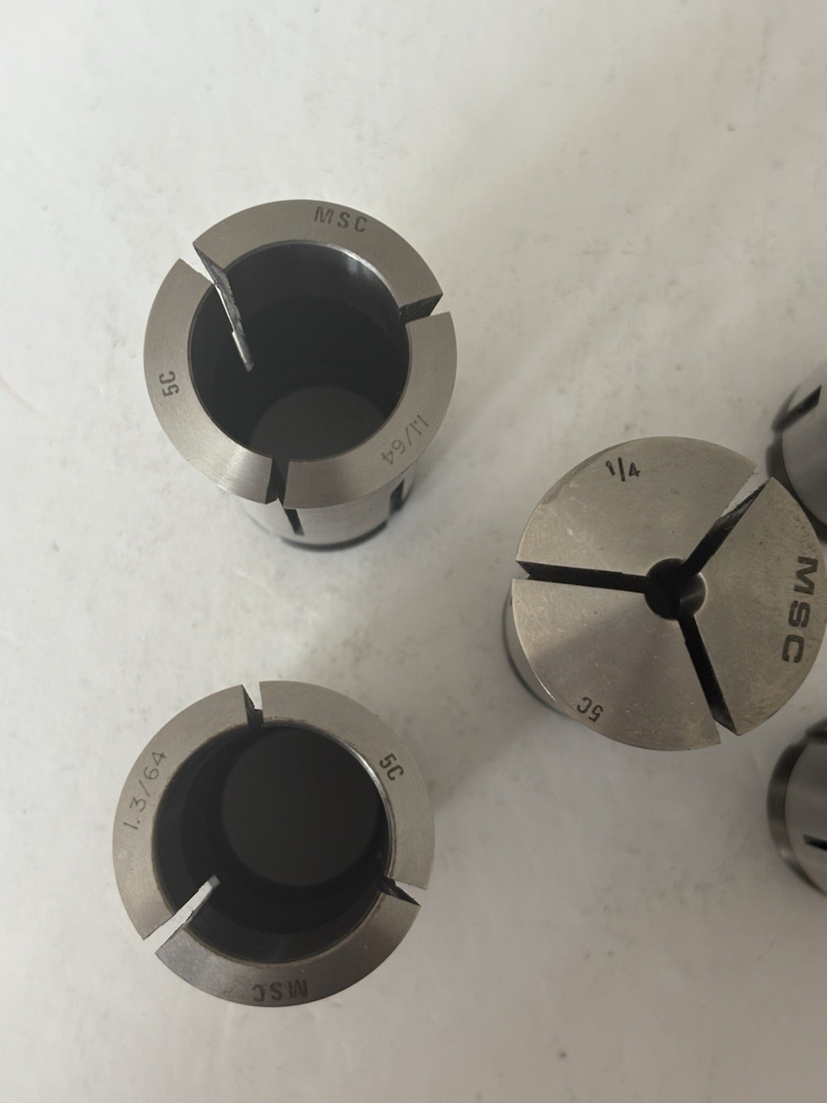5C Emergency Collets MSC Lot of 5 PCS Machinable Steel Hardinge Compatible NEW!