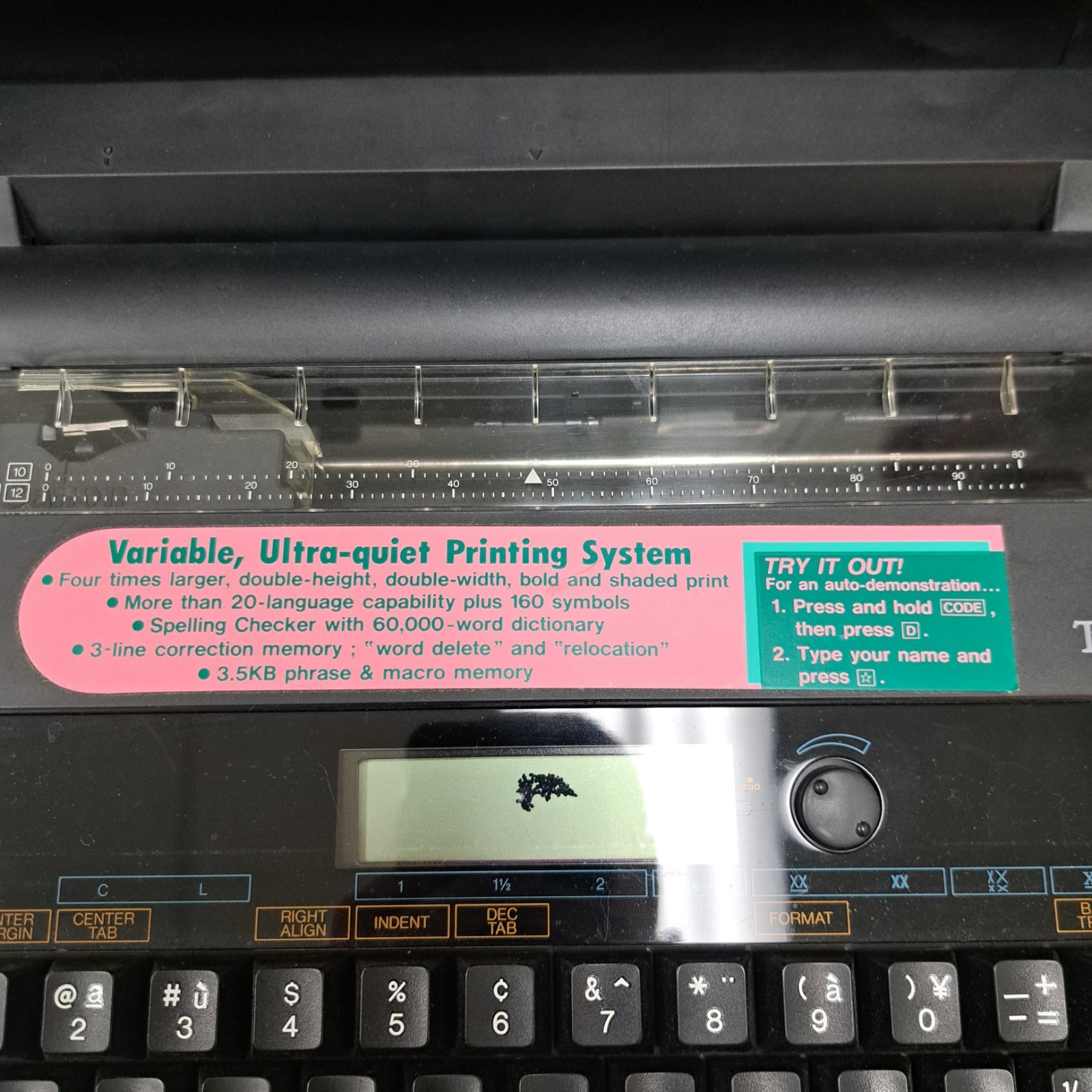 Canon Typestar 110 Black Portable Electronic Typewriter Tested Works