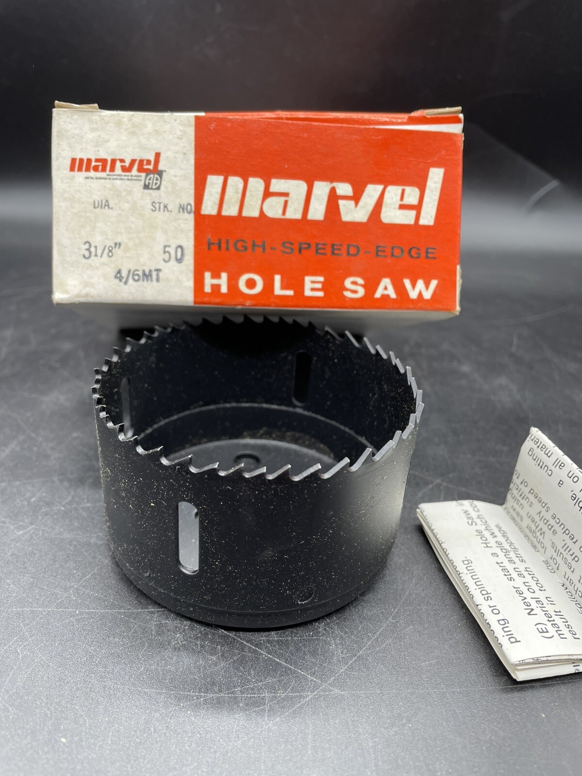 #50 MARVEL 3 1/8” High Speed Edge Hole Saw, 4/6MT New