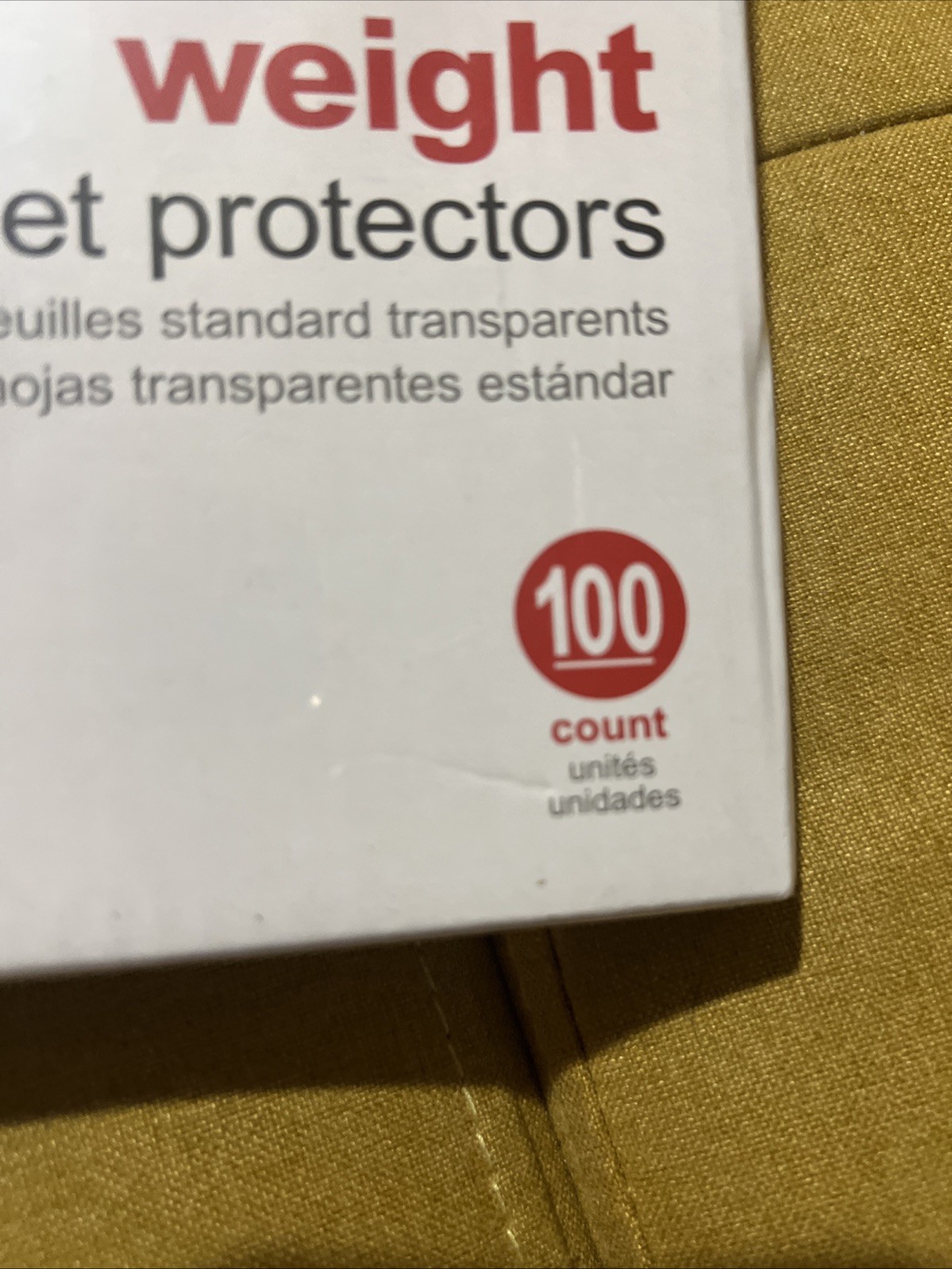 Sheet Protectors 100ct Standard Weight 2.4mil Clear 8.5″x11 & 3 Ring Off.Dep. 🎁