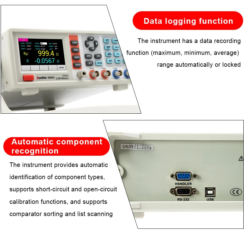 Digital LCR Meter Capacitance Resistance Impedance Inductance Measure Instrument