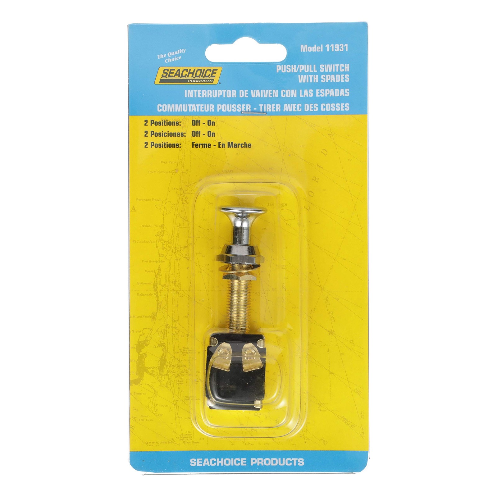 Seachoice 2-Position Push-Pull Switch, Off/On