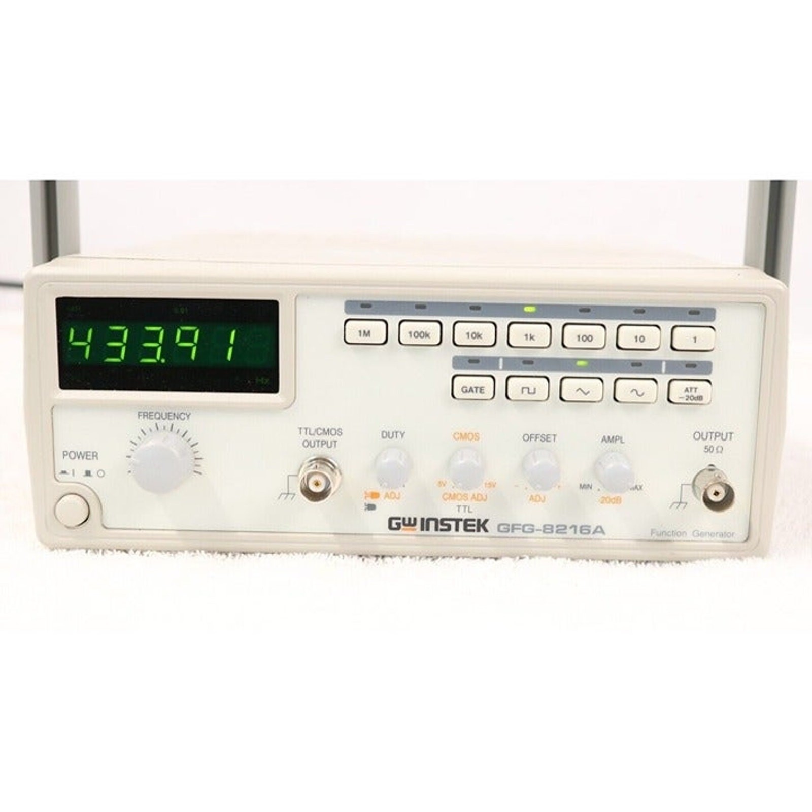 GW Instek GFG-8216A Function Generator, 0.3Hz to 3MHz Frequency Range TESTED