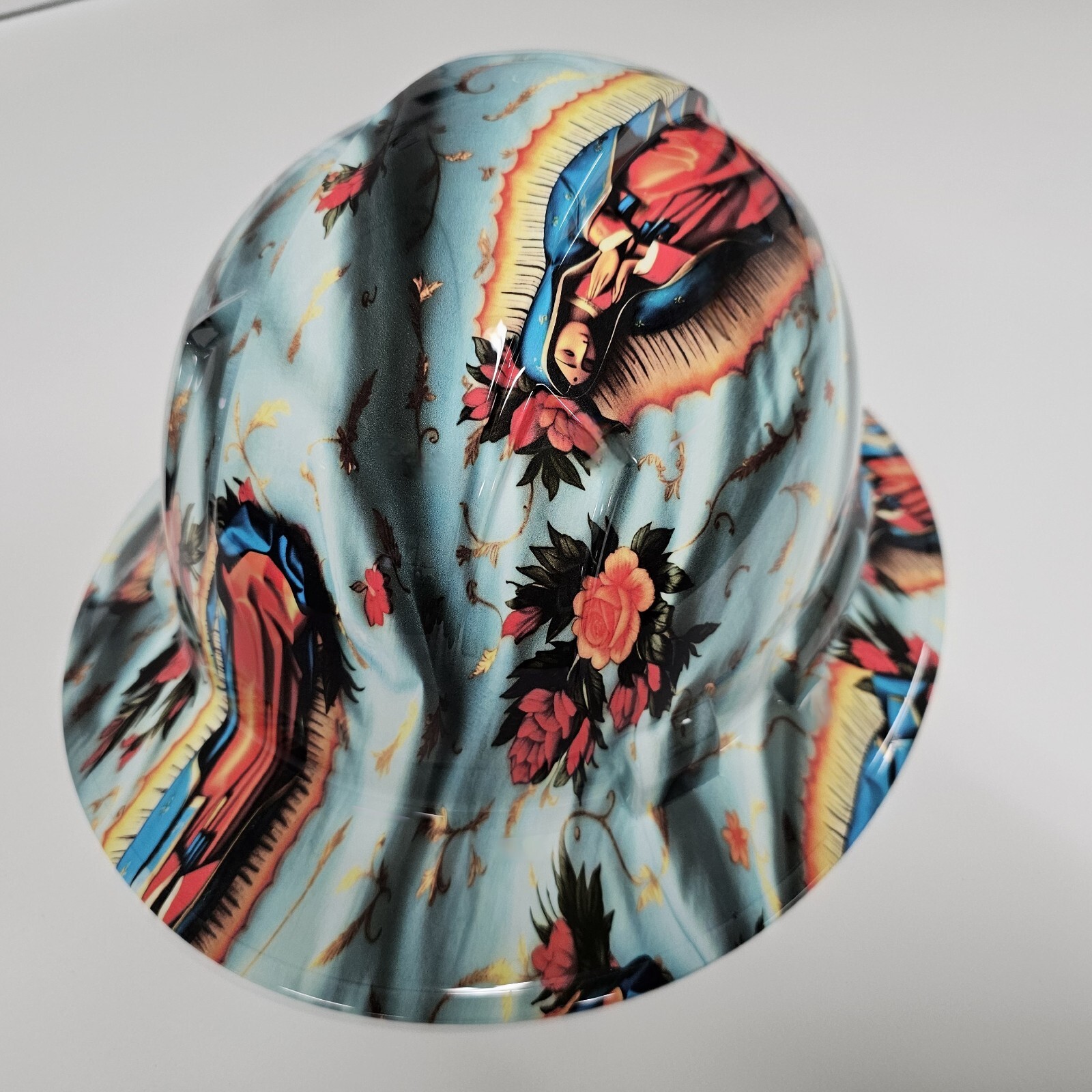 full brim hard hat hydro dipped OUR LADY GUADALUPE NUESTRA SEÑORA GUADALUPE