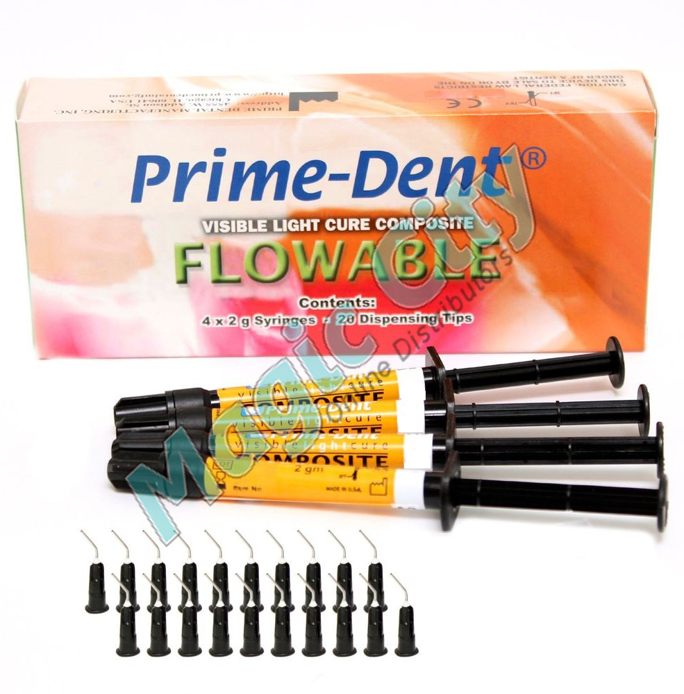 Dental Micro Hybrid Flowable Light Cure Resin Composite 4 Syringe Kit – Assorted