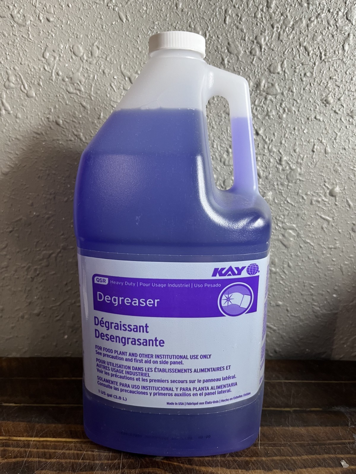 Kay Chemical QSR Heavy Duty Degreaser Food Plant Institutional Cleaner 1 Gal