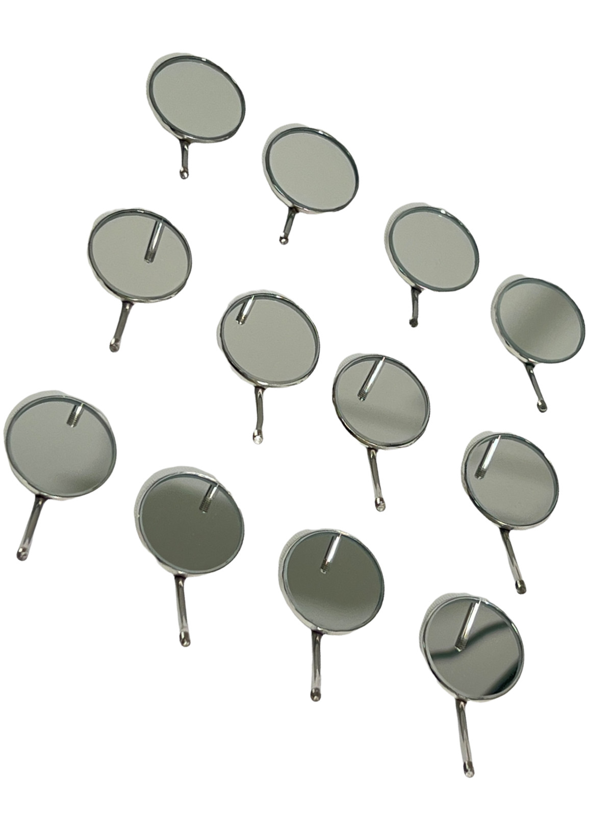 New Premium 12 x Dental Mouth Mirror heads Cone Socket #5 Plain + Free Handle