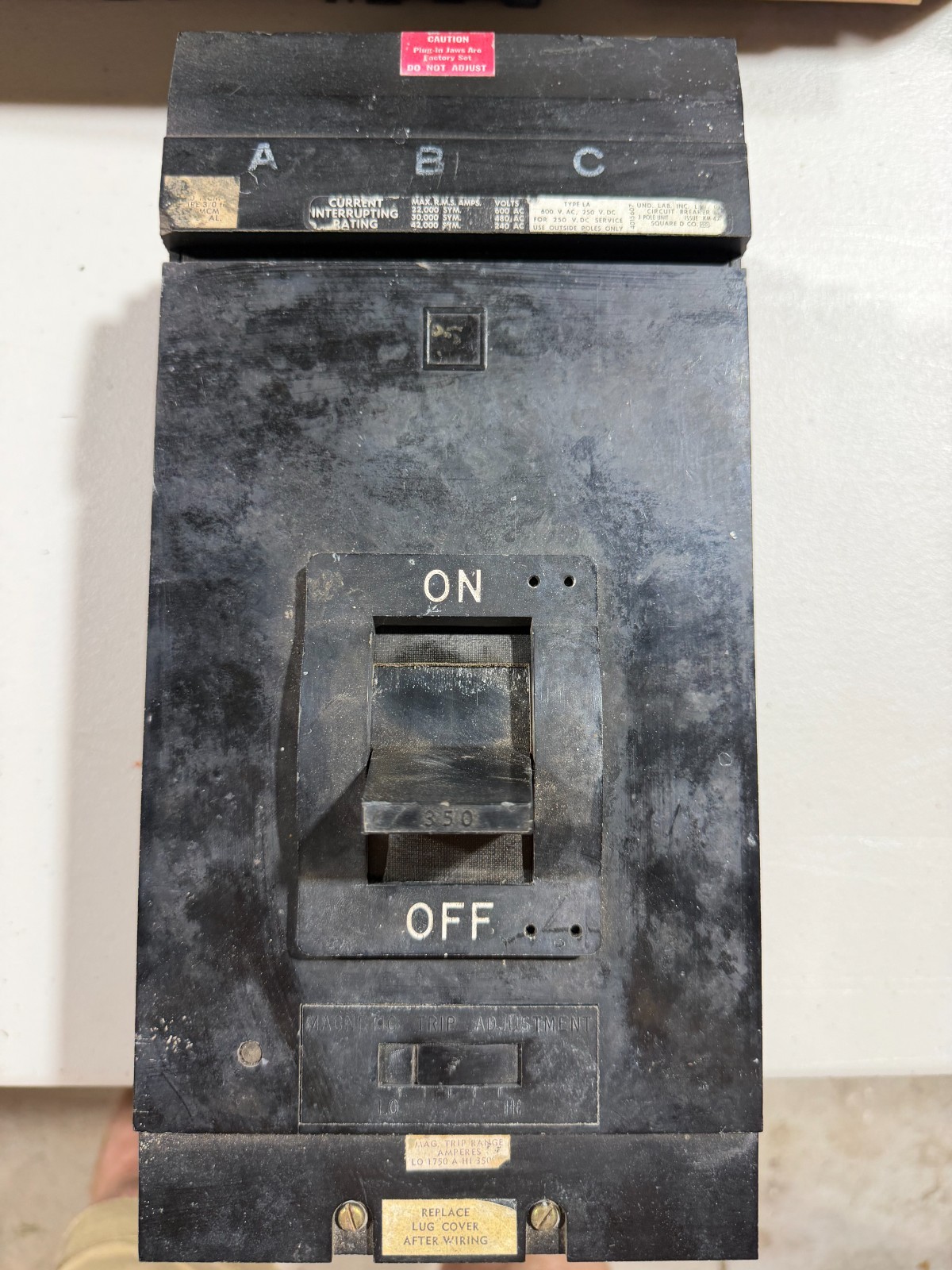Square D LA-36350 Circuit Breaker *Black Face*