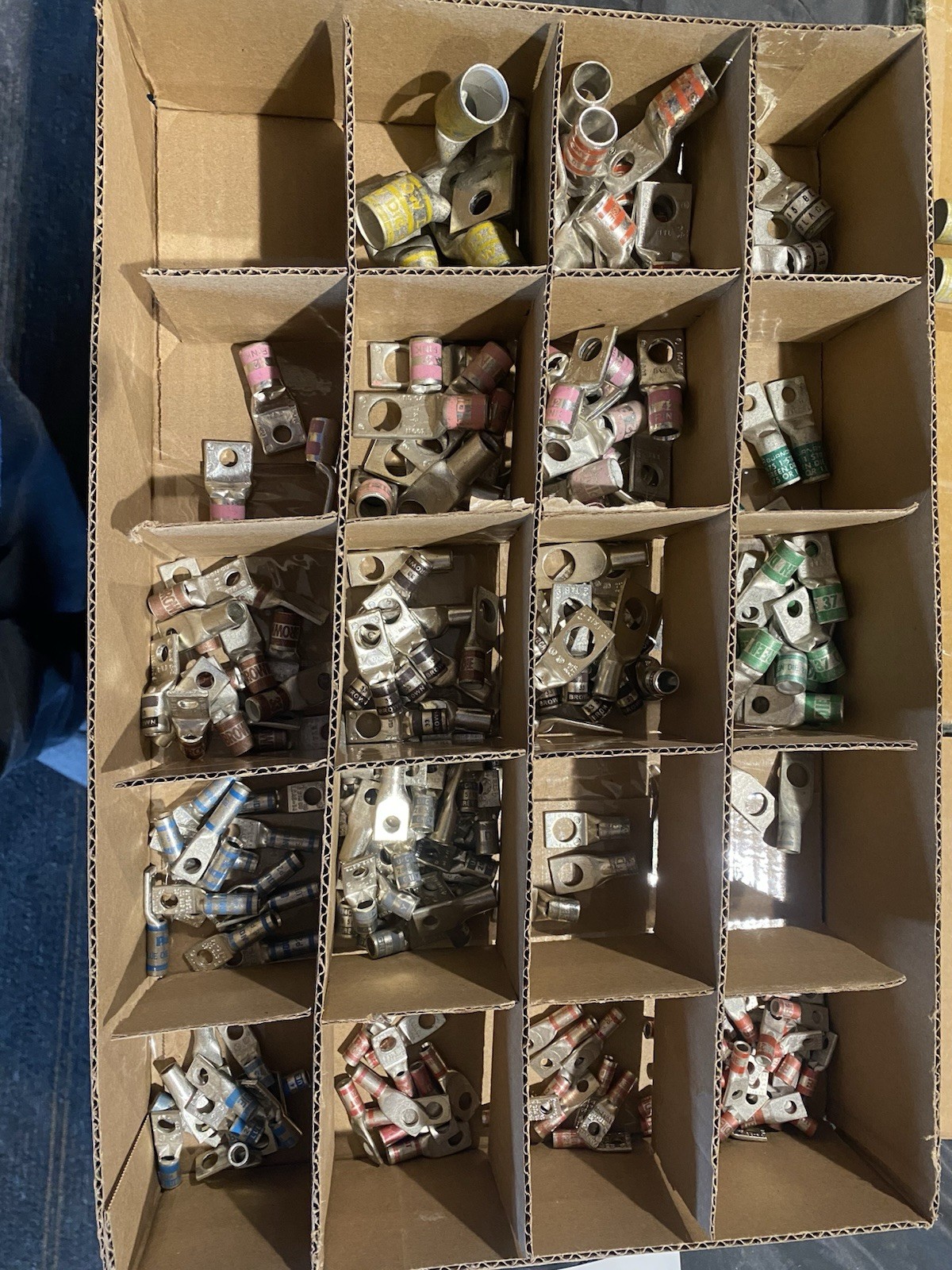 Huge Lot 211 One Hole Copper Compression Crimp Lug Electrical Connectors