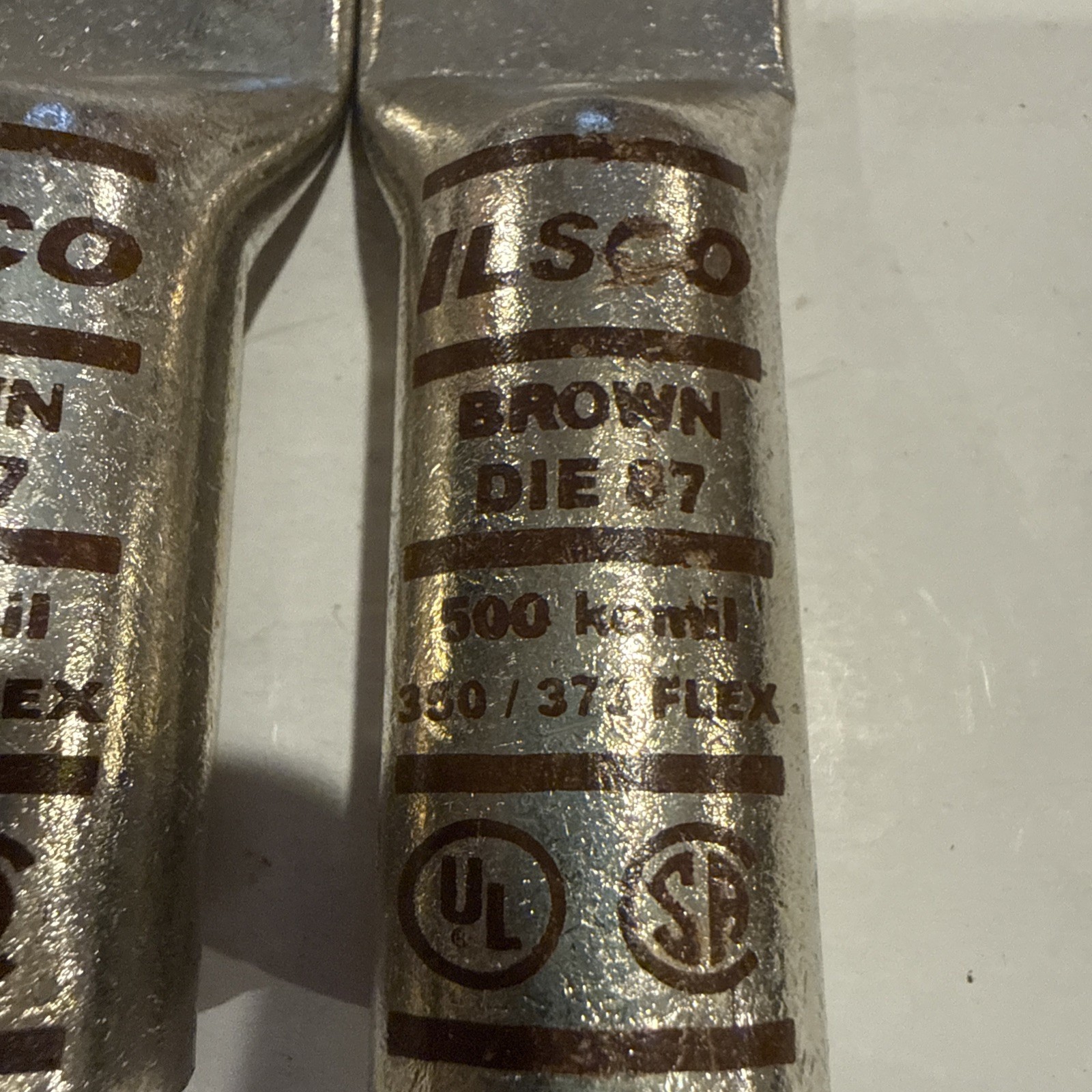 Lot of 4- ILSCO (CLND-500-12-134) 500 MCM Copper Compression Lug 2 Hole