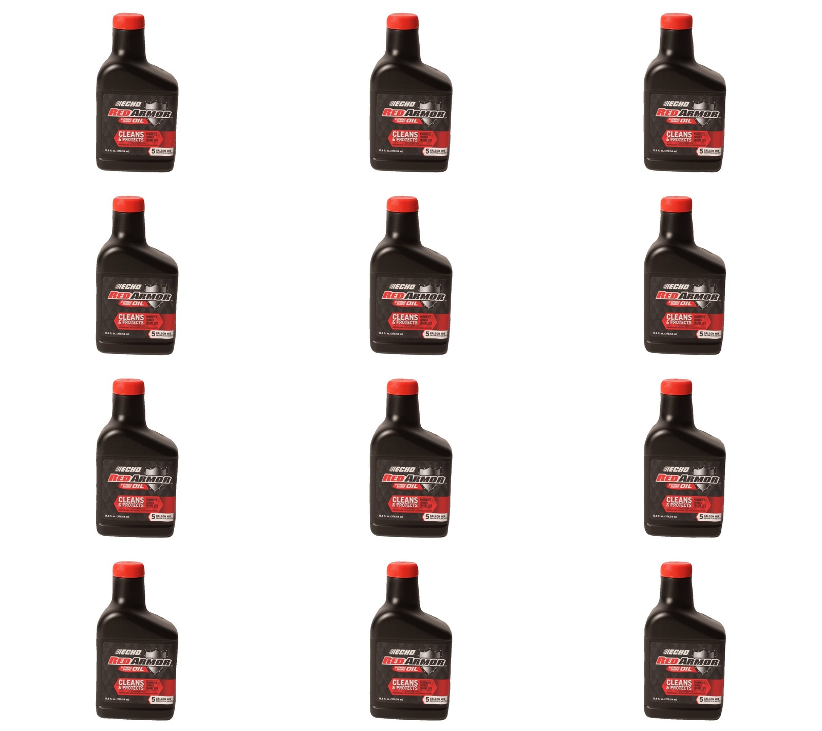 12 PK Echo 6550005 Red Armor 12.8 oz 2-Cycle Oil Blend Mix for 5 Gallons 50:1