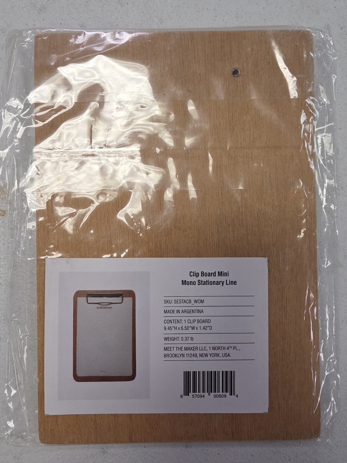 9.45×6.50″ ClipBoard Made Of Real Wood. Imported From Colombia! High Quality!