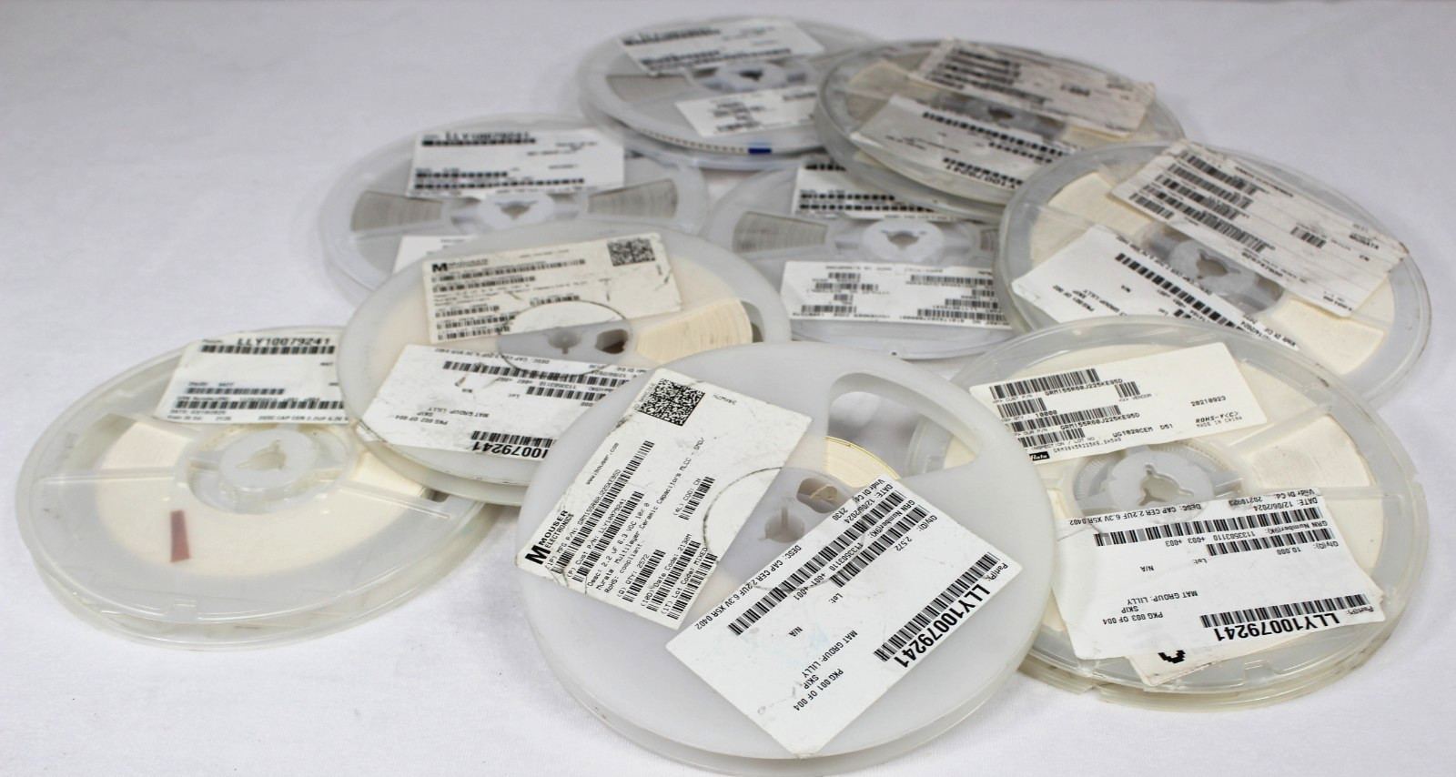 Lot of 9 reels of Murata GRM155R60J225KE95D — 2.2 µF 6.3 V X5R MLCC 0402