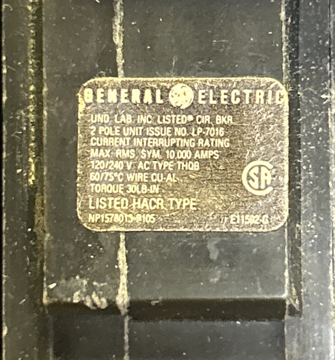 GENERAL ELECTRIC,THQB2130,CIRCUIT BREAKER 30A 120/240V 2P LOT OF 5