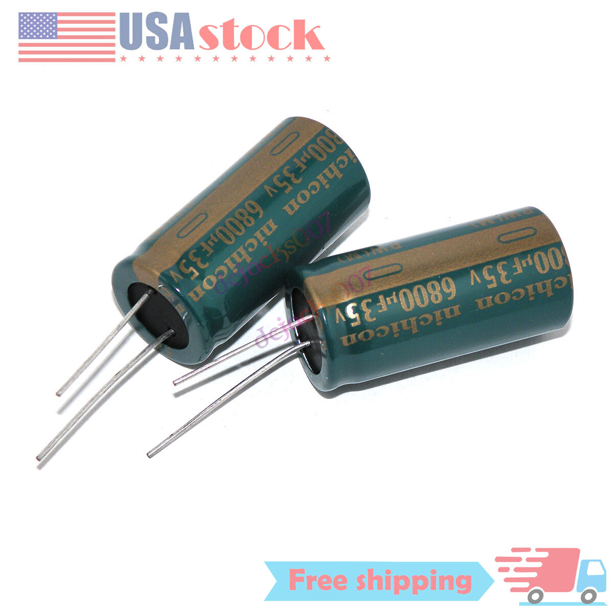 2pcs 35V6800UF Radial Aluminum Electrolytic Capacitors 6800UF/35V 18×35