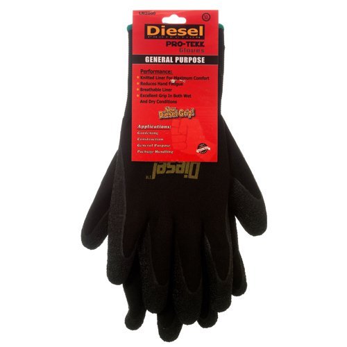 3 Pair Diesel Protection Pro-Tekk General Purpose Gloves (Small to 2X-Large)