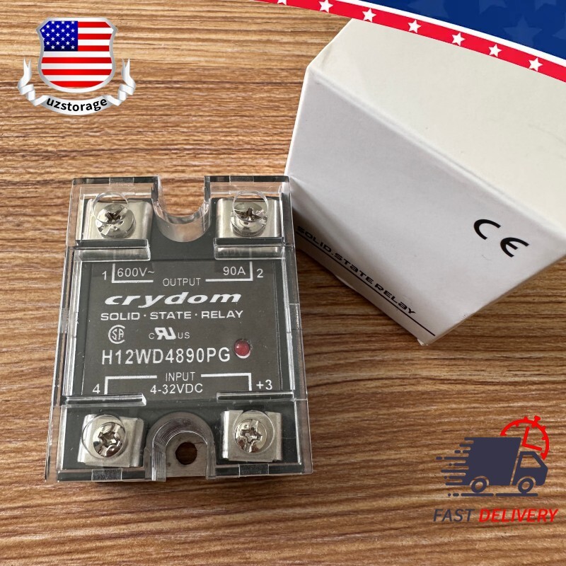 NEW SSR Solid State Relay For Crydom H12WD4890PG 4-32VDC 600VAC 90A US Shipping