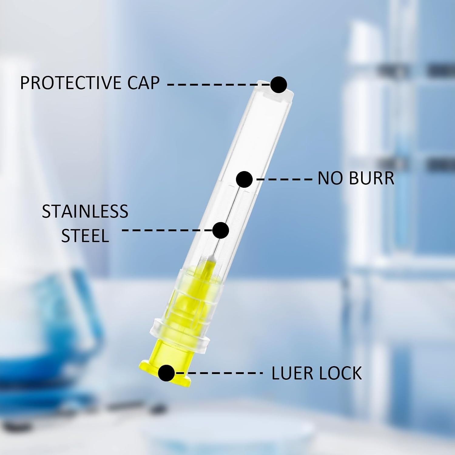 100 Pack 30 Ga Disposable Needles – Precise Dispensing for Science & Industry