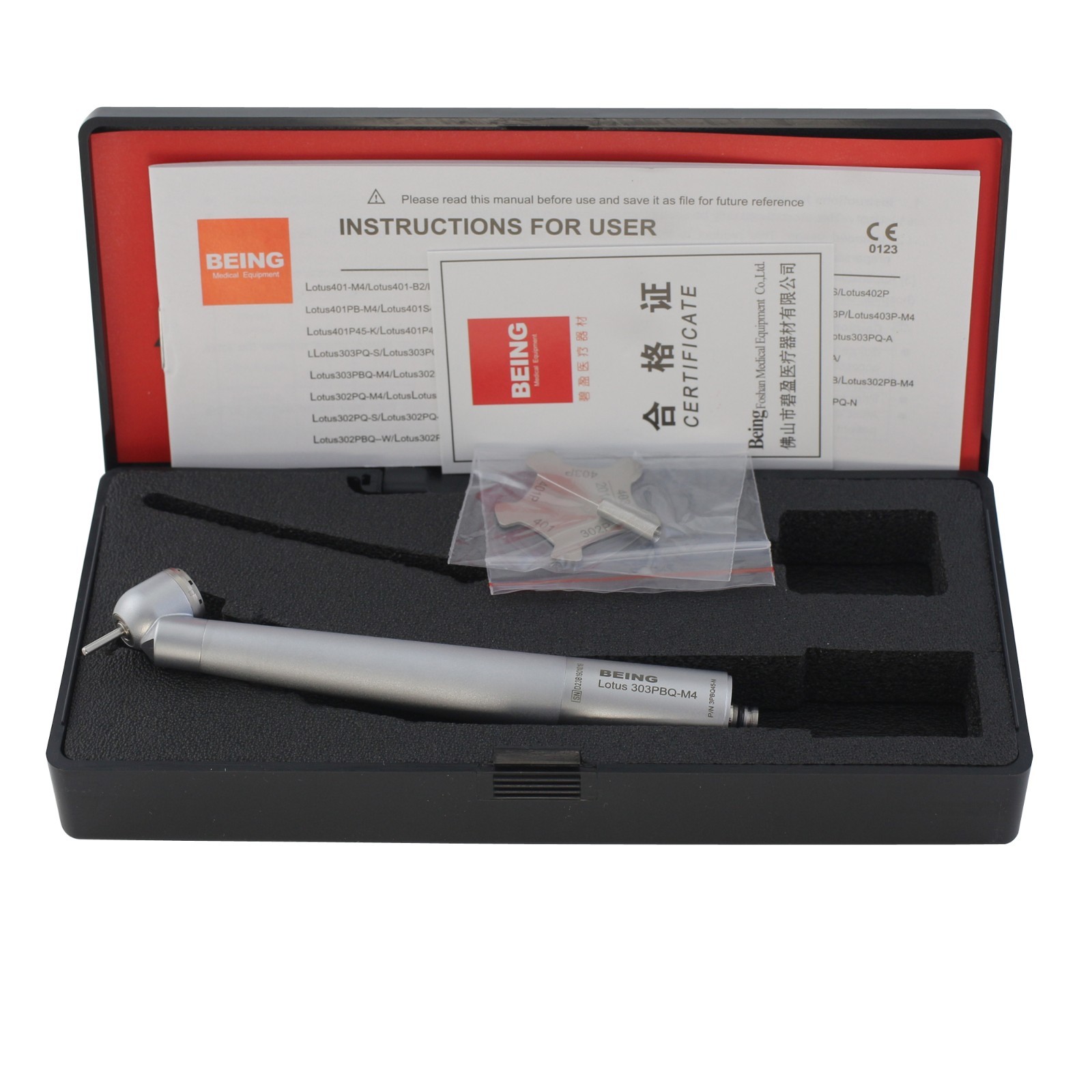 BEING Dental 45 Degree Surgical LED Handpiece High Speed KaVo NSK Coupler 6 Pin