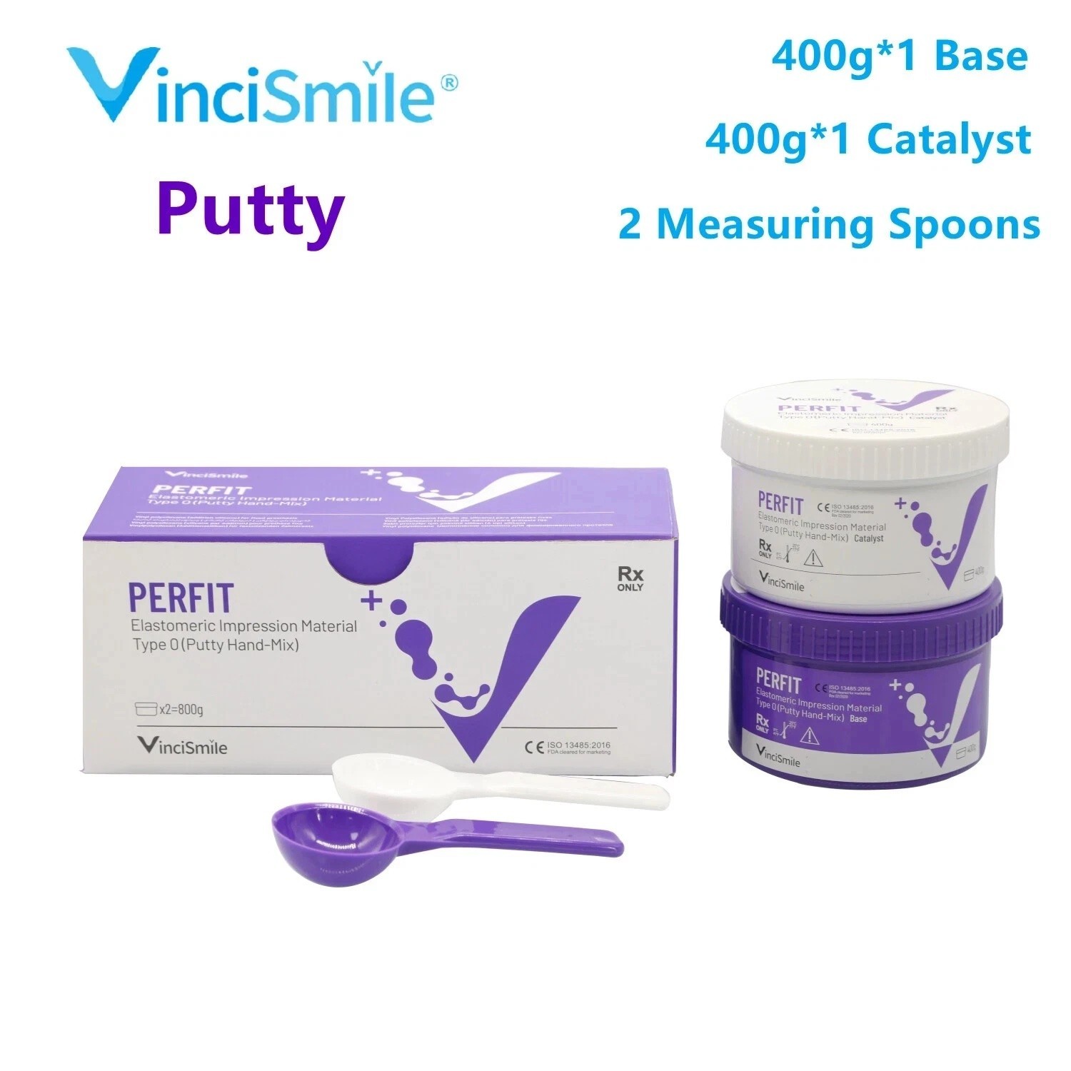 PERFIT Dental Putty VPS Impression Material Base Normal Set 2 x 400g