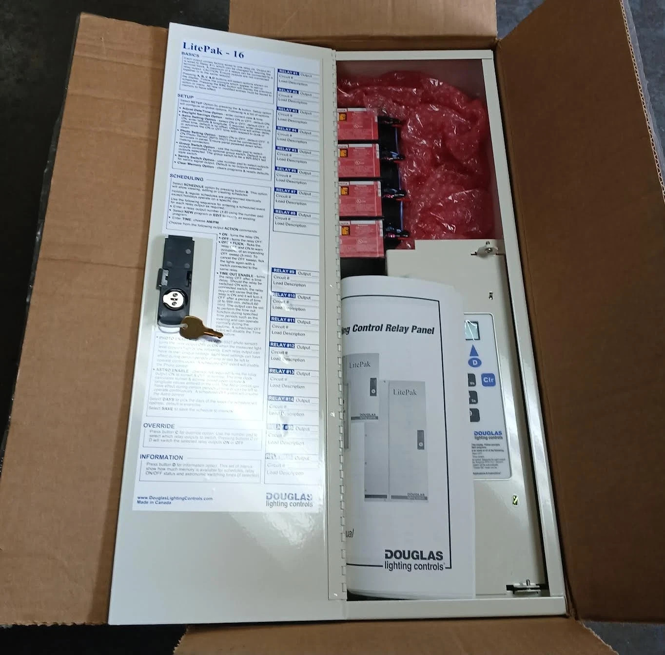 Douglas Lighting Controls LitePak-16 Control Panel Wpak16-3352