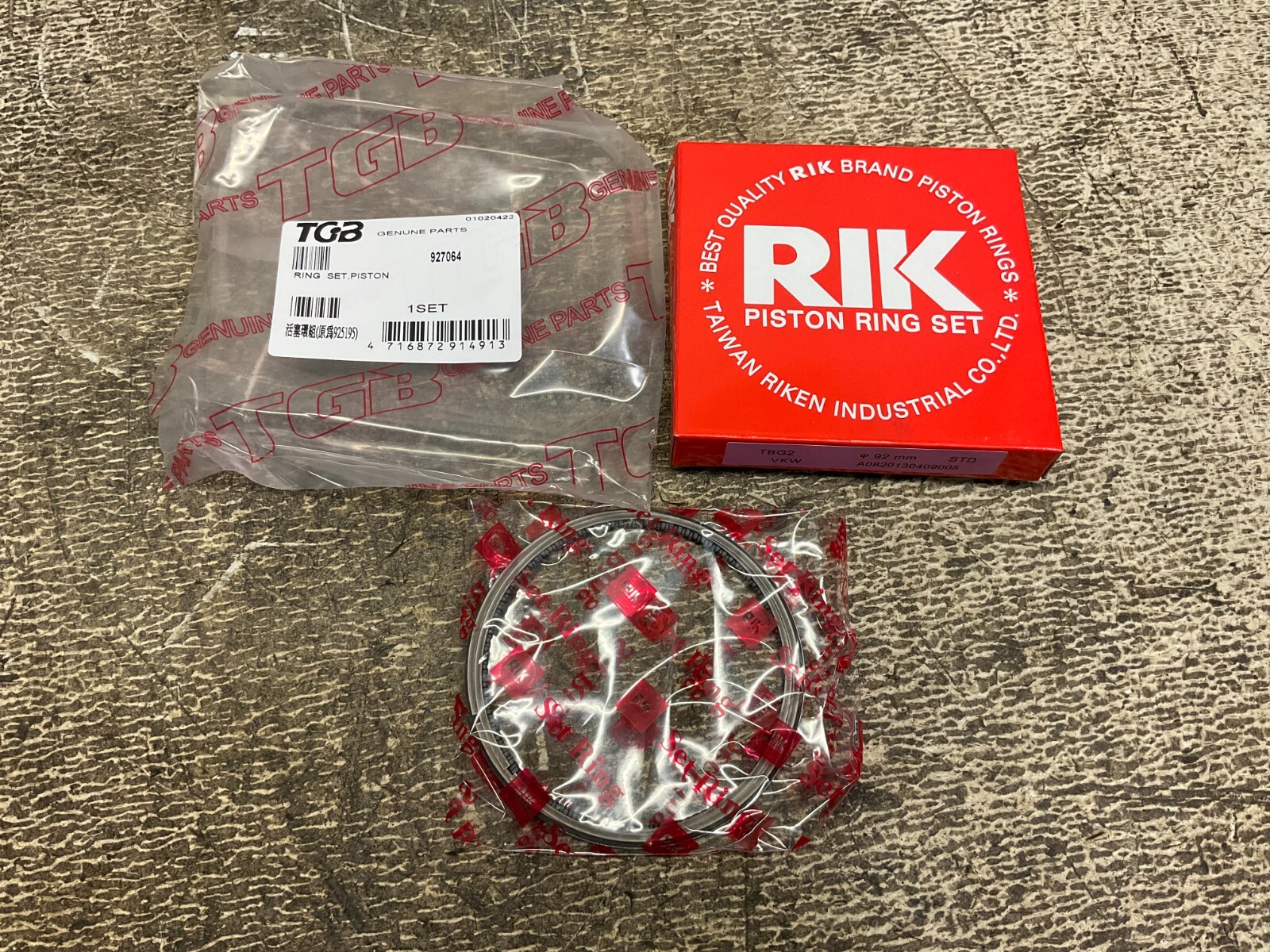 TGB RIK 927064 Piston Ring Set TBG2 New (TSC)