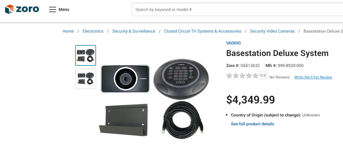 Vaddio Basestation Deluxe, less mount