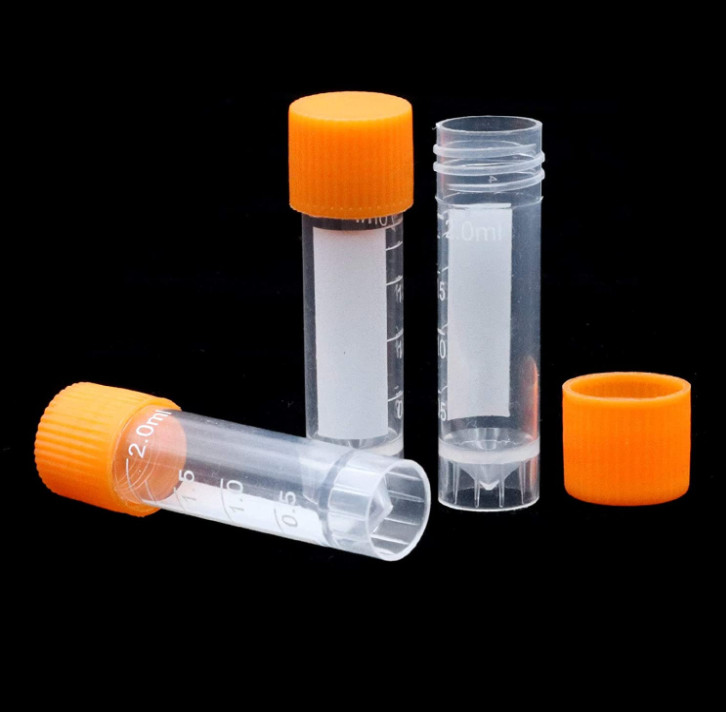 Small Plastic 1-5ml Vials With Push On Cap Clear Test Tubes Mini Lab Bottle