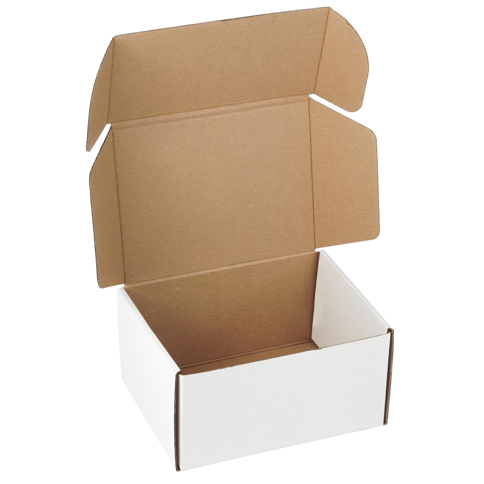 8″x6″x4″ Shipping Boxes Set of 5, White Corrugated Cardboard Box Literature M…