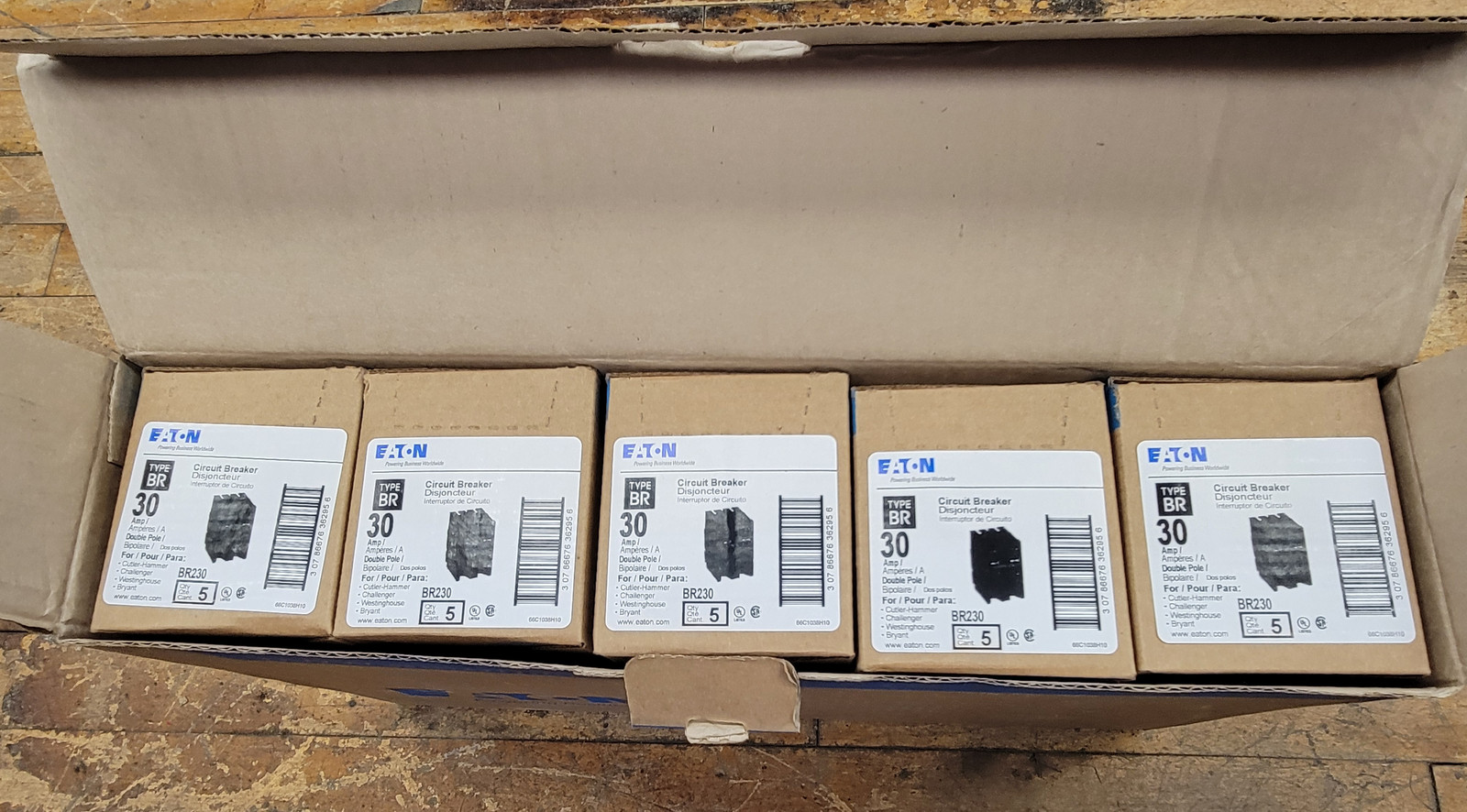 1Pc Eaton BR230 Plug-On Circuit Breaker 30A 2P 120/240V