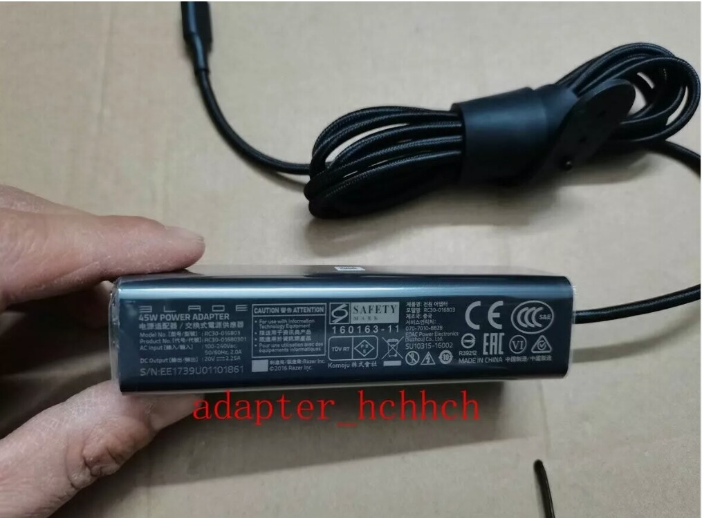 New For OEM Razer Blade Stealth RZ09-01962E53 RC30-016803 45W USB-C Adapter